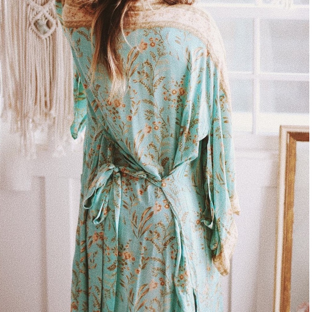 Kimono style wrap/robe/top Broadcloth cotton - Picture 6 of 12